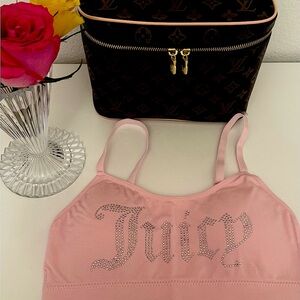 Juicy Couture Pink Bralette with Rhinestone Never Worn